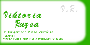 viktoria ruzsa business card