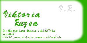 viktoria ruzsa business card